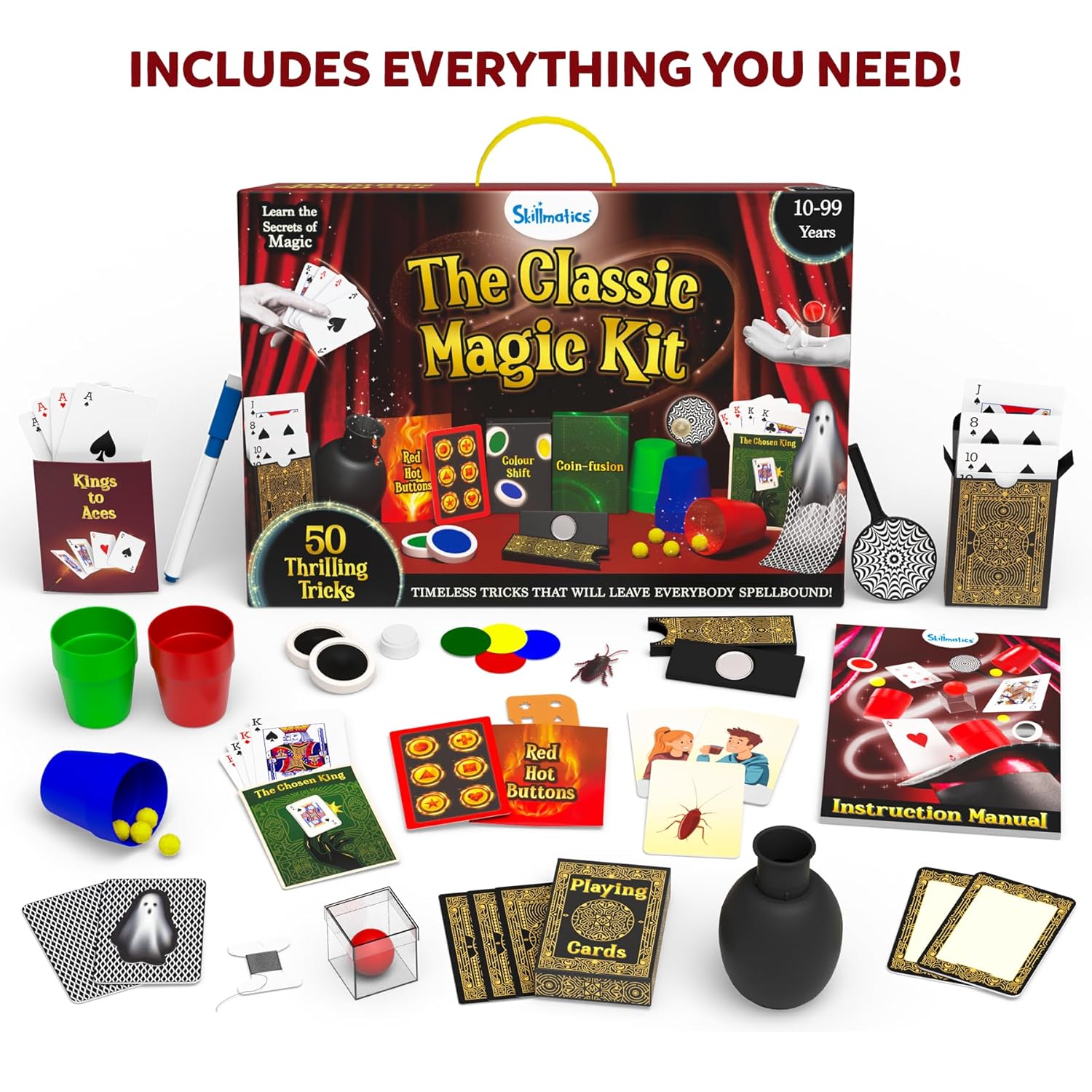 Skillmatics The Classic Magic Kit: Perform 50 Classic Magic Tricks & Illusions