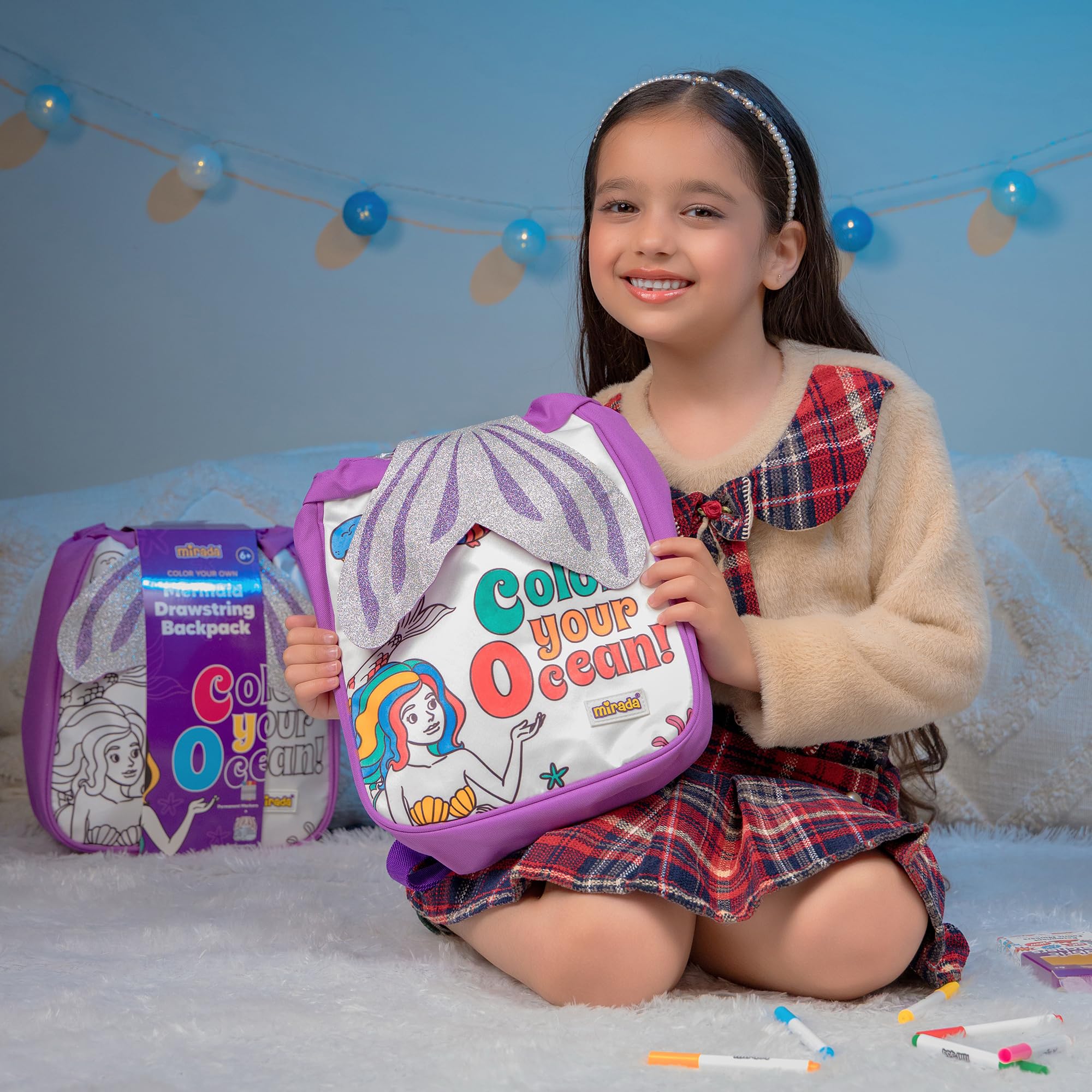 Mirada Mermaid Drawstring Sack Bag