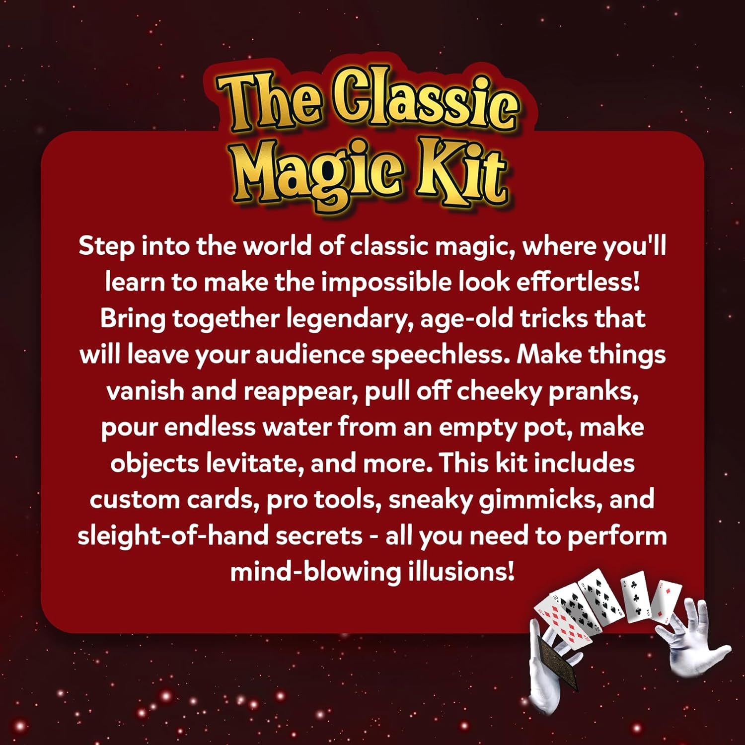 Skillmatics The Classic Magic Kit: Perform 50 Classic Magic Tricks & Illusions