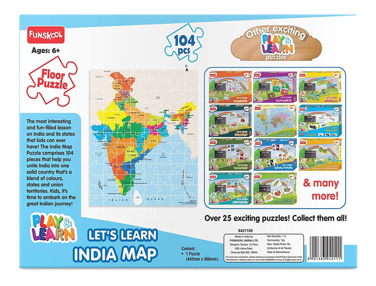 Funskool Let's Learn India Map