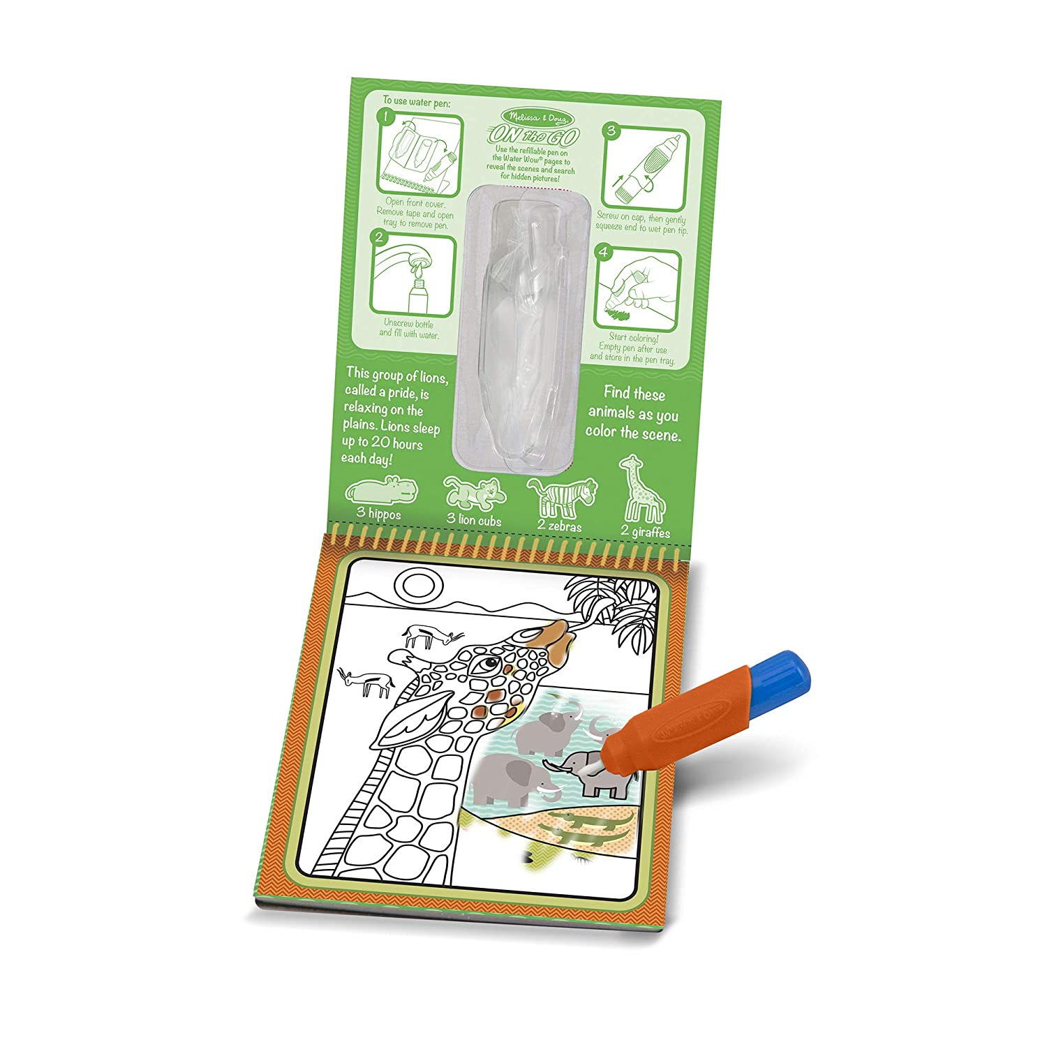 Melissa & Doug Water Wow! Safari Water Reveal Pad