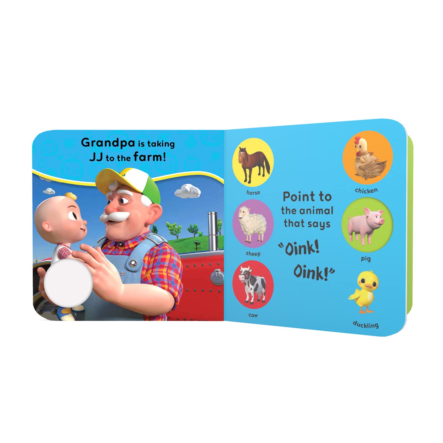 Official Cocomelon: Old MacDonald's Farm: A peep-through book