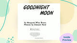 Goodnight Moon Wise Brown, Margaret and Hurd, Clement
