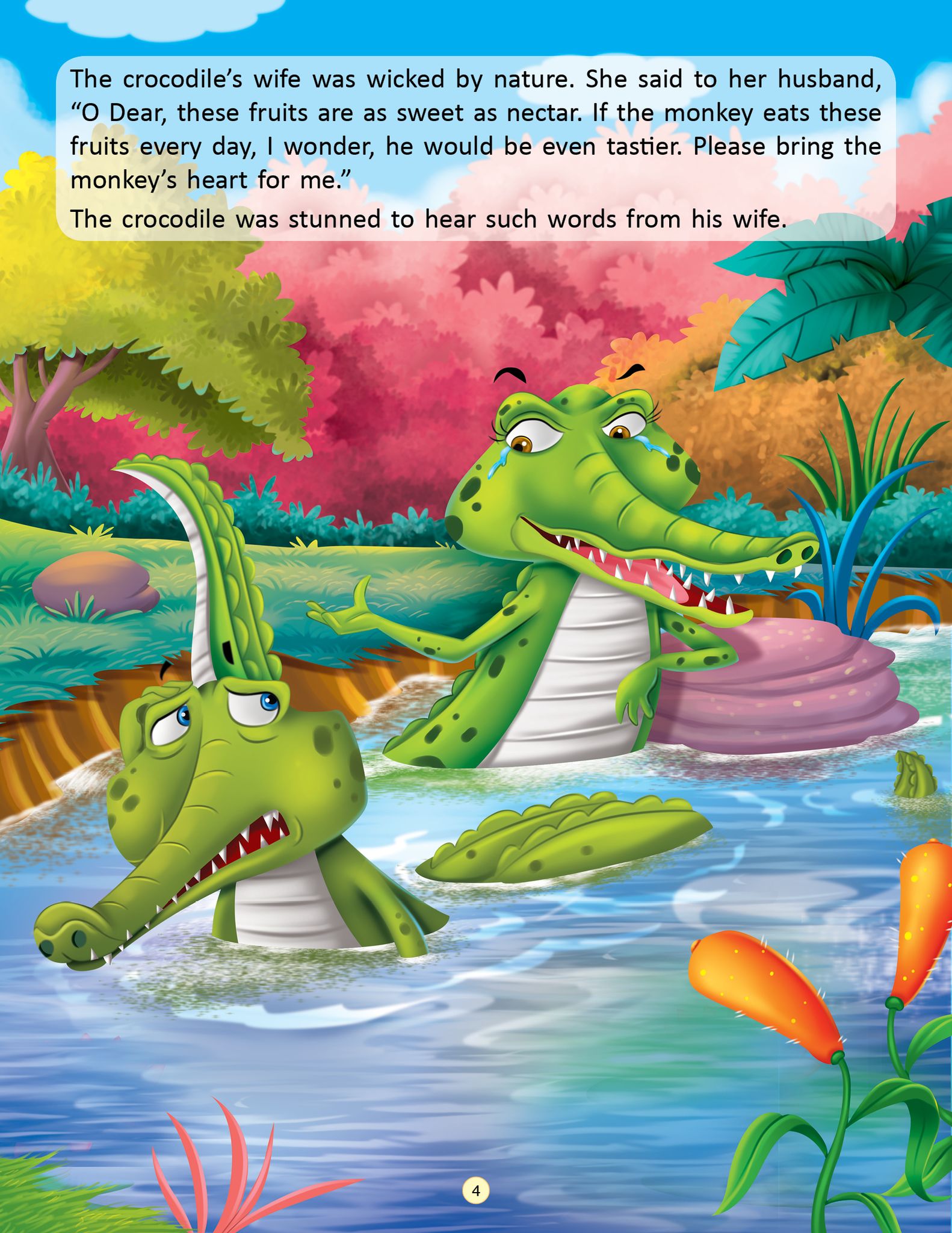 Famous Moral Stories from Panchtantra - The Monkey and The Crocodile Book 1