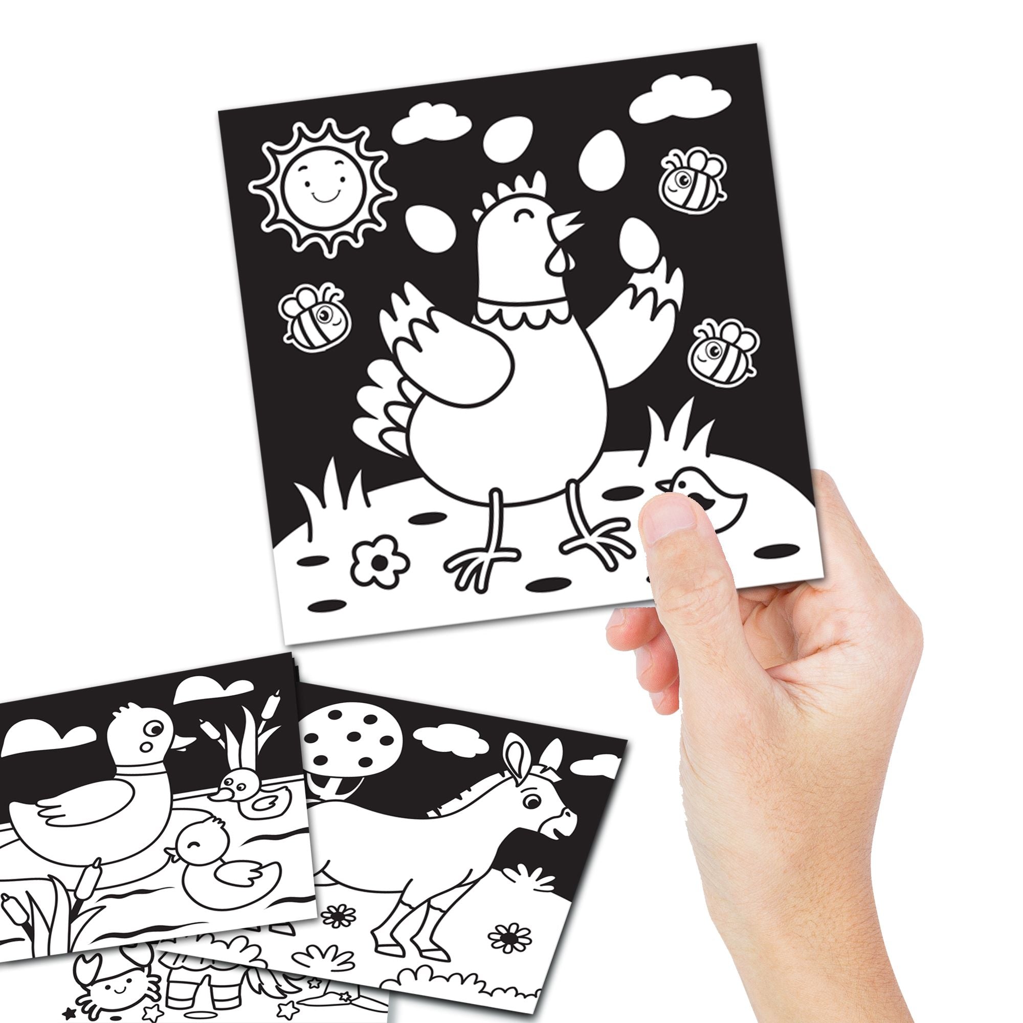 Dreamland Publications - Farm Velvet Art Set With 10 Free Sketch Pens