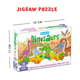 Dinosaurs World Jigsaw Puzzle for Kids – 96 Pcs With Colouring & Activity Book and 3D Model