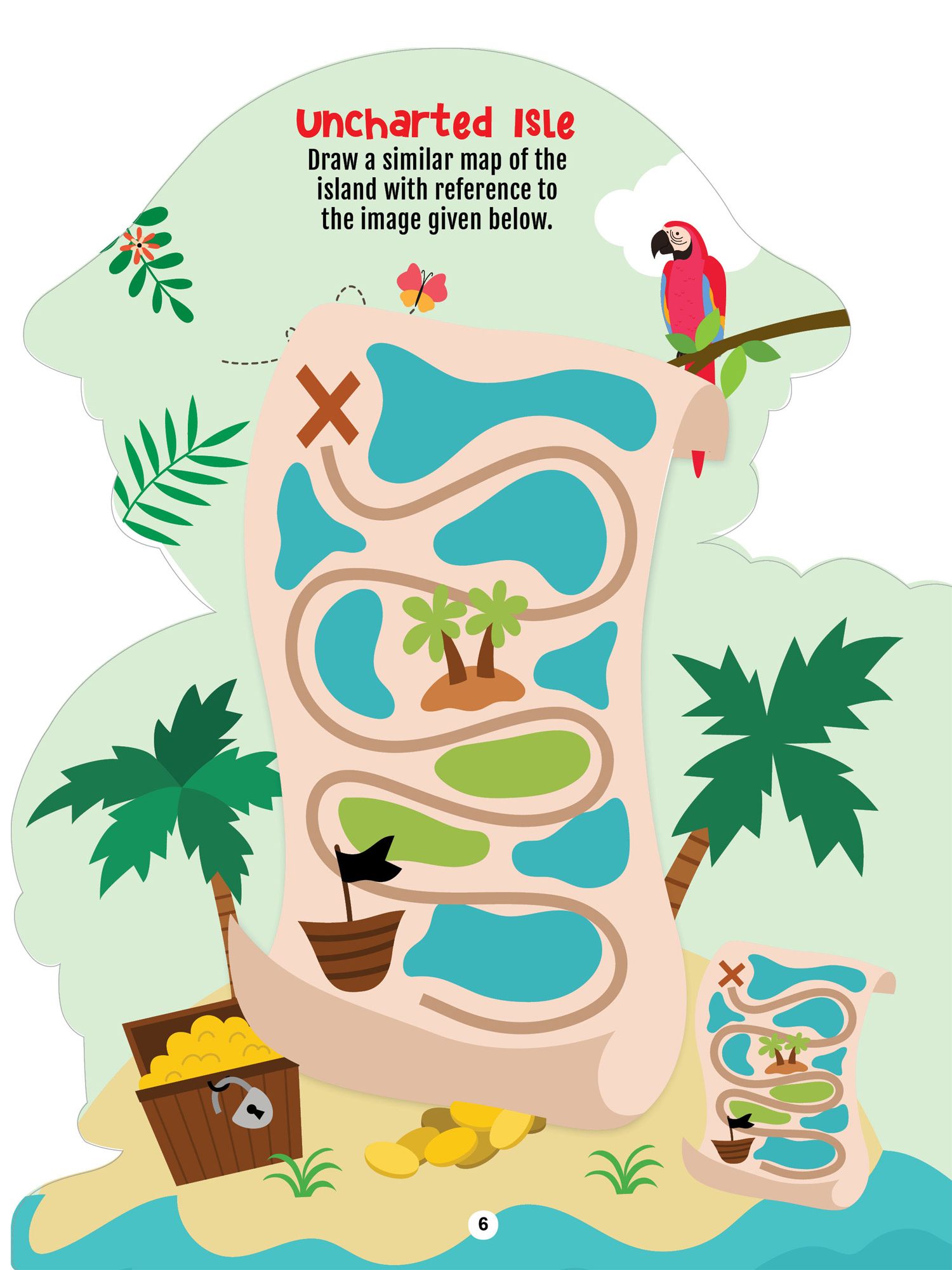 Dreamland Publications - Step into the Pirates World - Activity and Colouring Fun Book for Age 4+