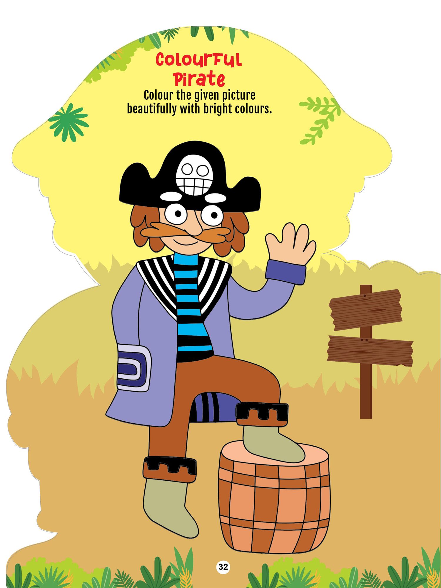 Dreamland Publications - Step into the Pirates World - Activity and Colouring Fun Book for Age 4+