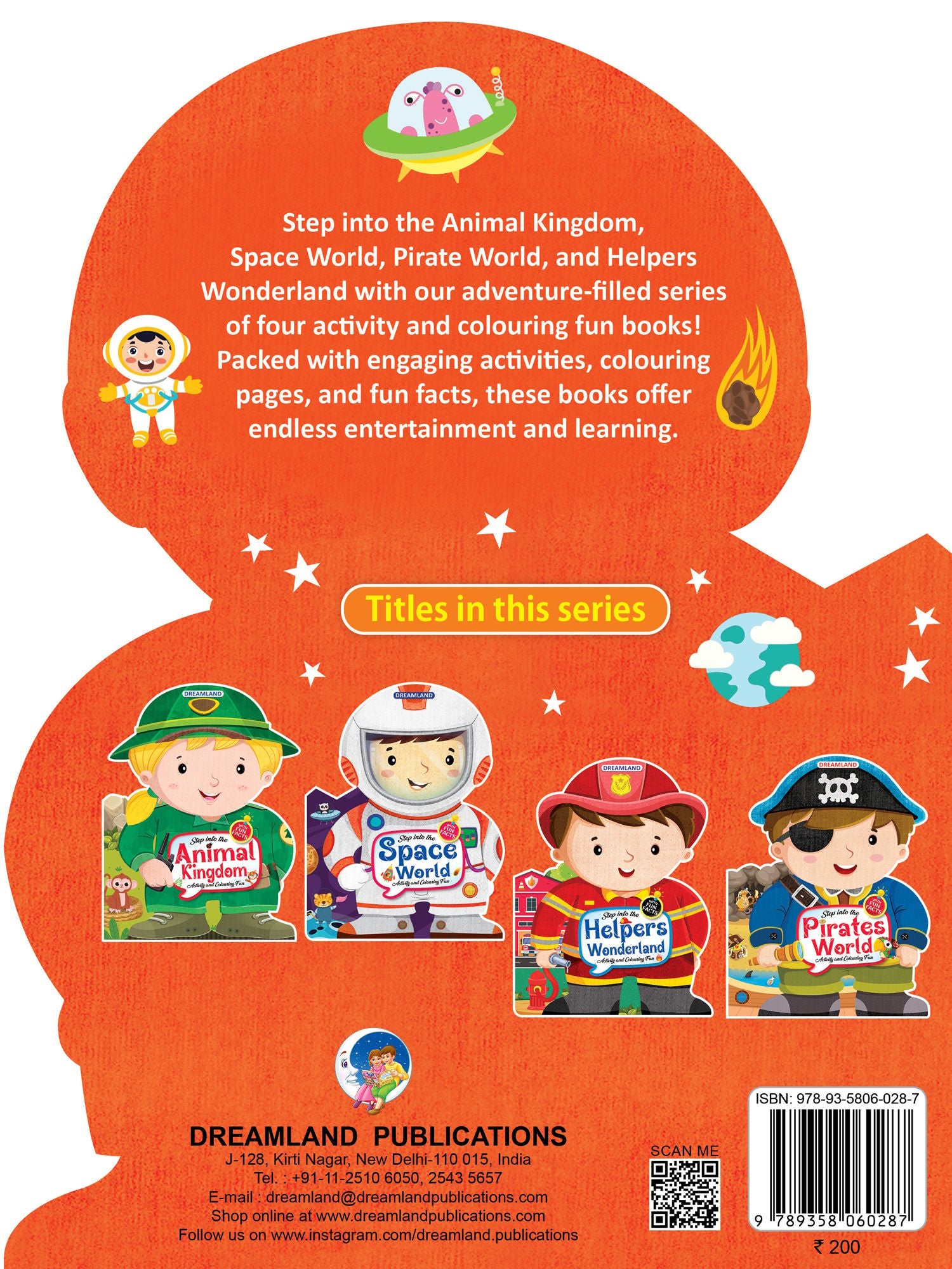 Dreamland Publications - Step into the Space World - Activity and Colouring Fun Book for Age 4+