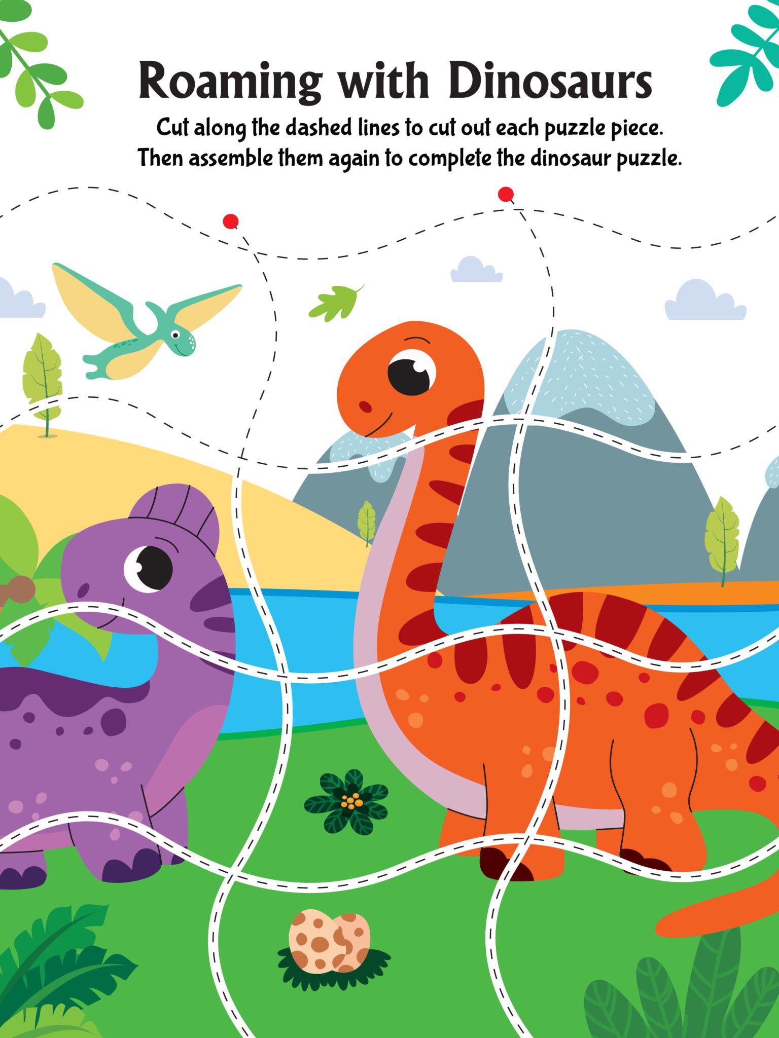 Dreamland Publications - Daring Dino Scissors Skills Activity Book