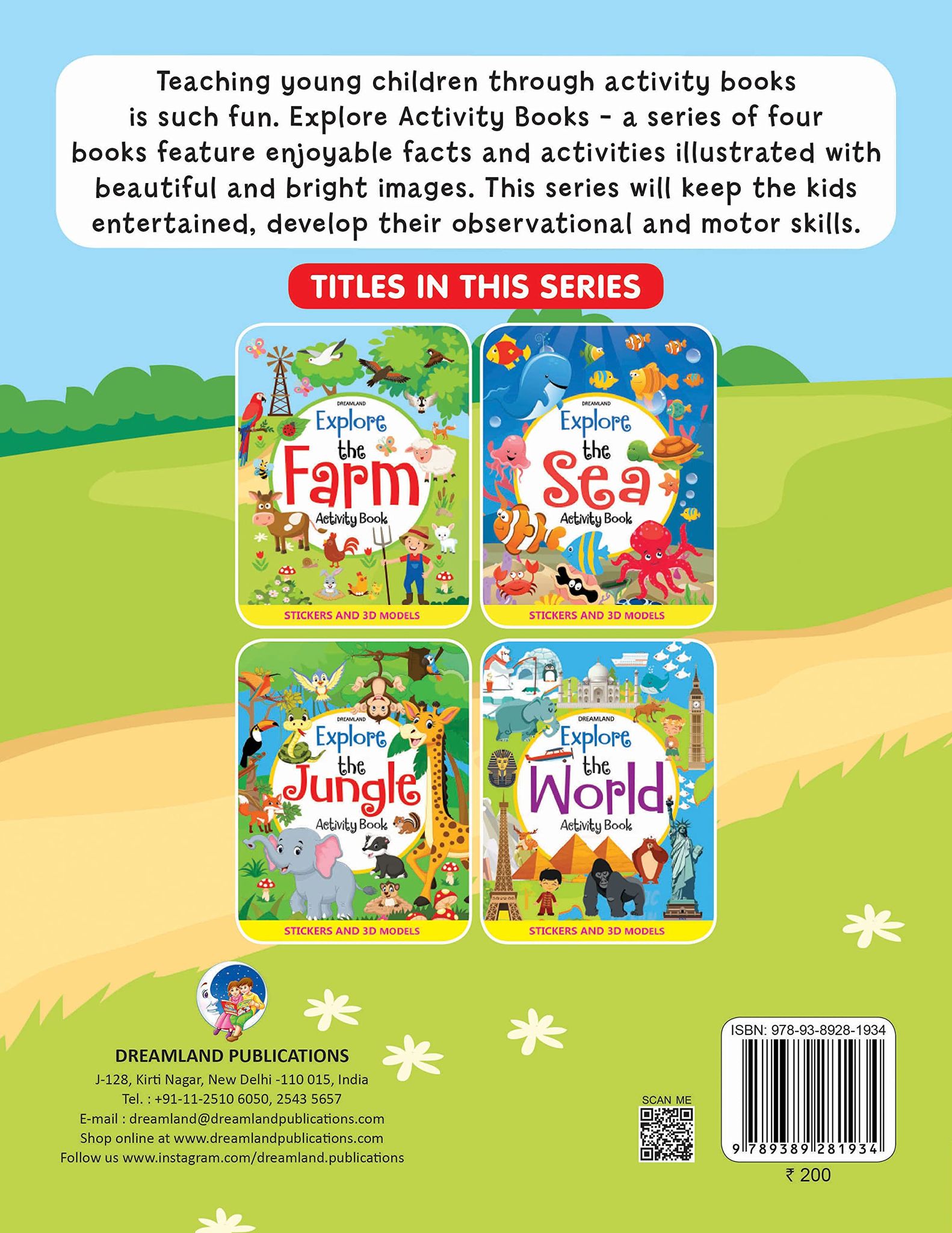 Dreamland Explore the Jungle Activity Book with Stickers and 3D Models