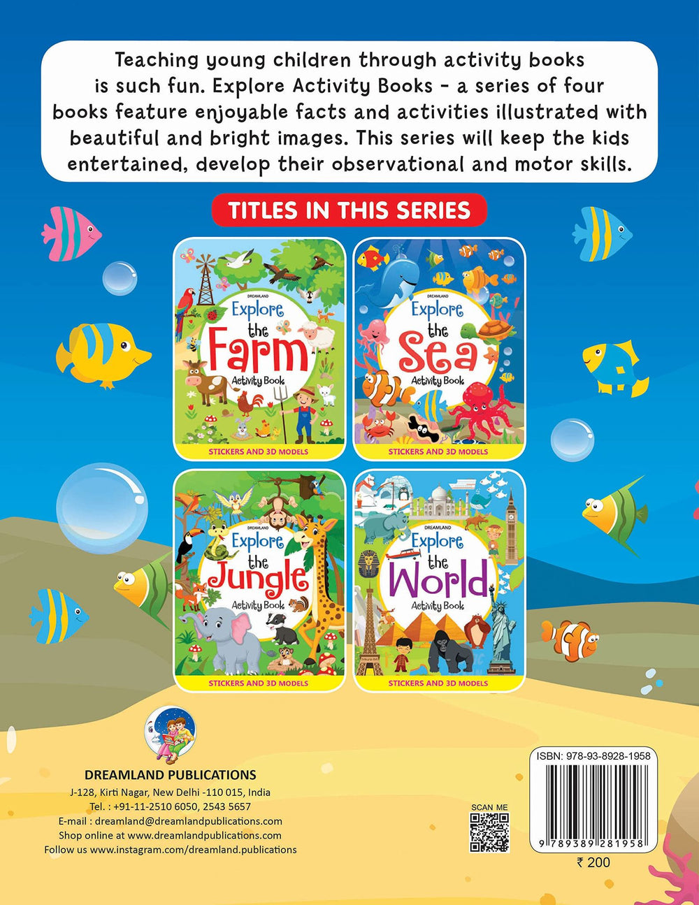 Dreamland Explore the Sea Activity Book with Stickers and 3D Models