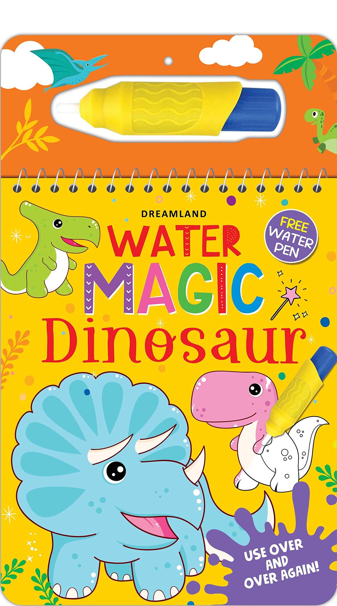 Dreamland Water Magic Dinosaurs With Water Pen - Use over and over again