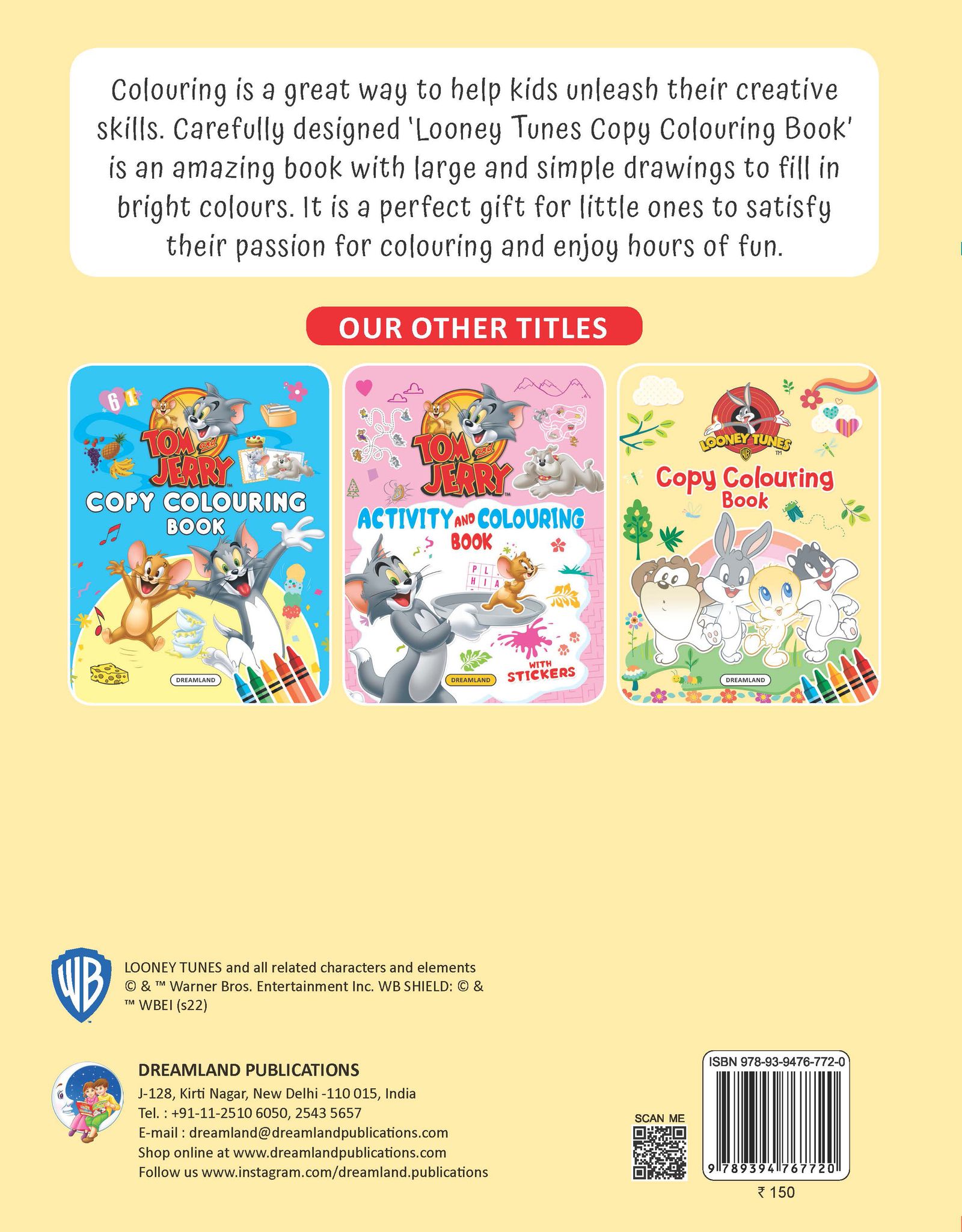 Looney Tunes Copy Colouring Book