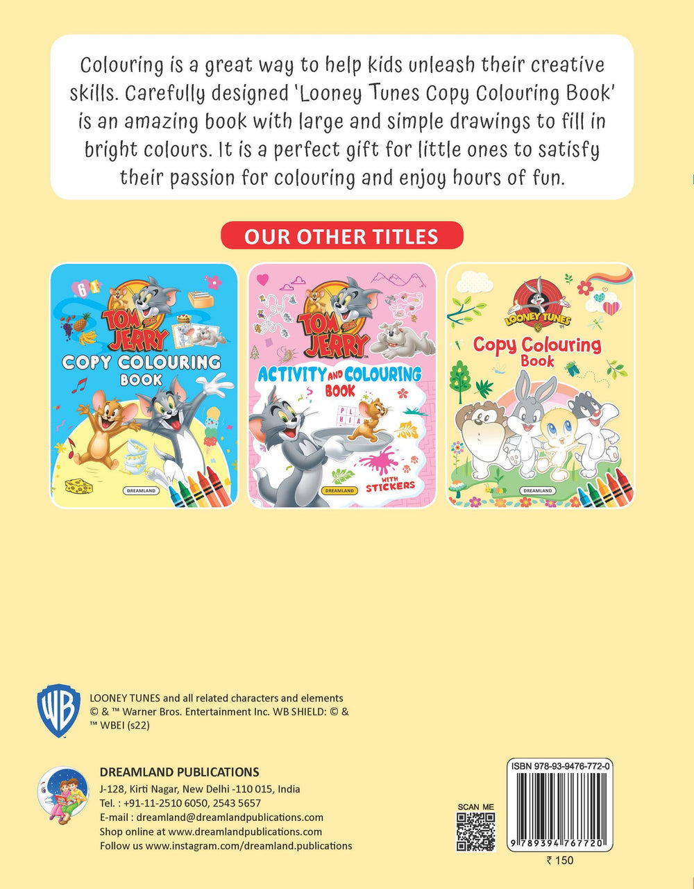 Looney Tunes Copy Colouring Book