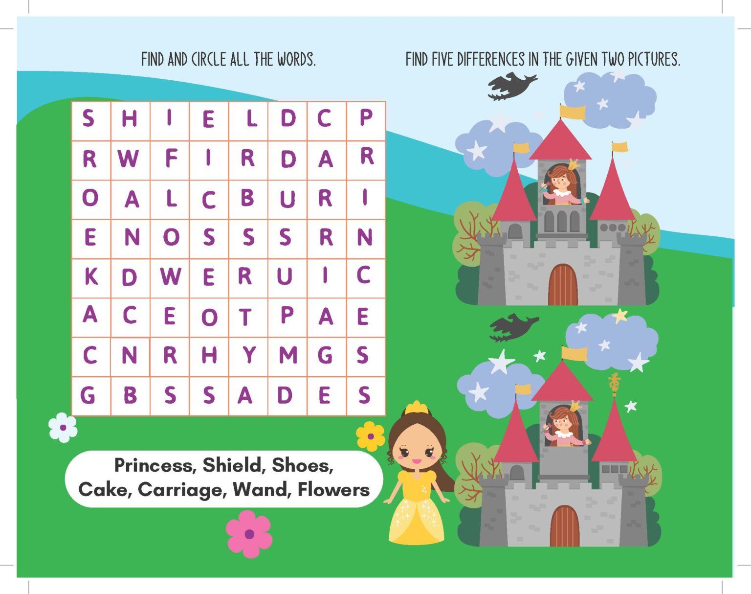 Dreamland Fun with Princess Activity & Colouring