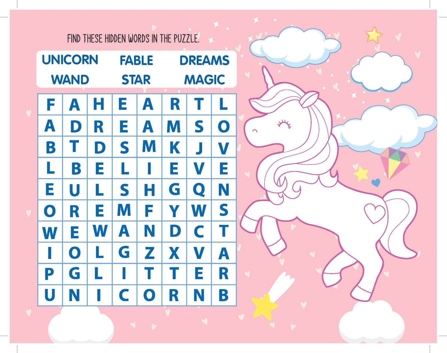 Dreamland Fun with Unicorns Activity & Colouring