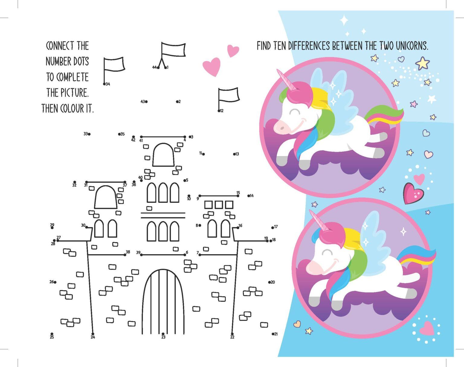 Dreamland Fun with Unicorns Activity & Colouring