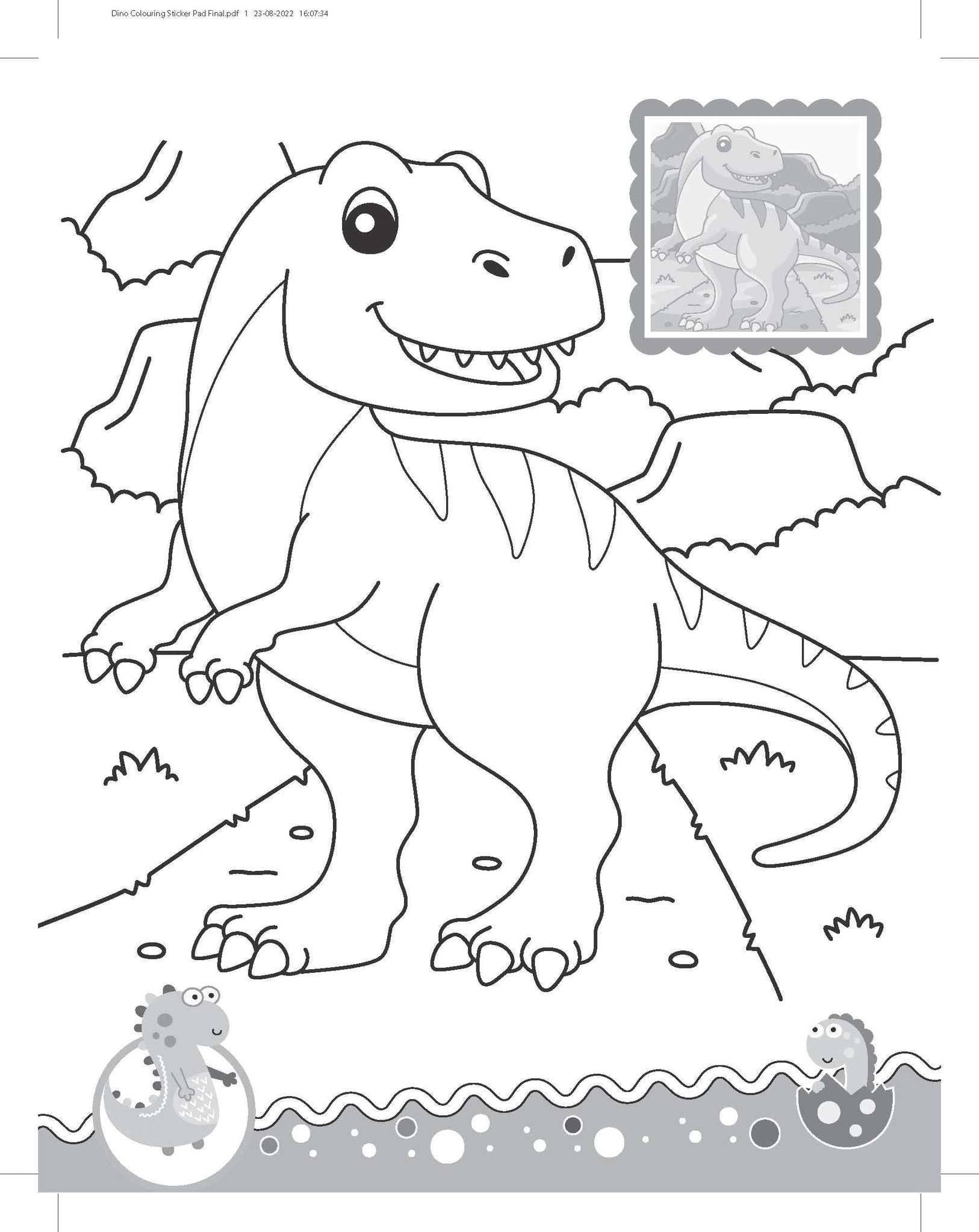 Dreamland Dinosaurs - It's Colour Time With Stickers