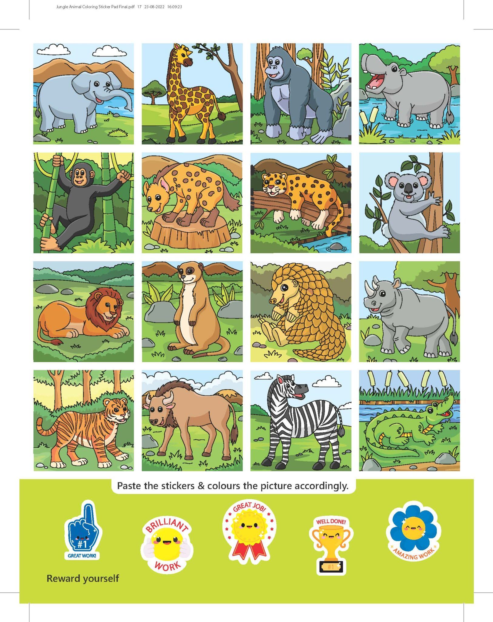 Dreamland Jungle- It's Colour time with Stickers