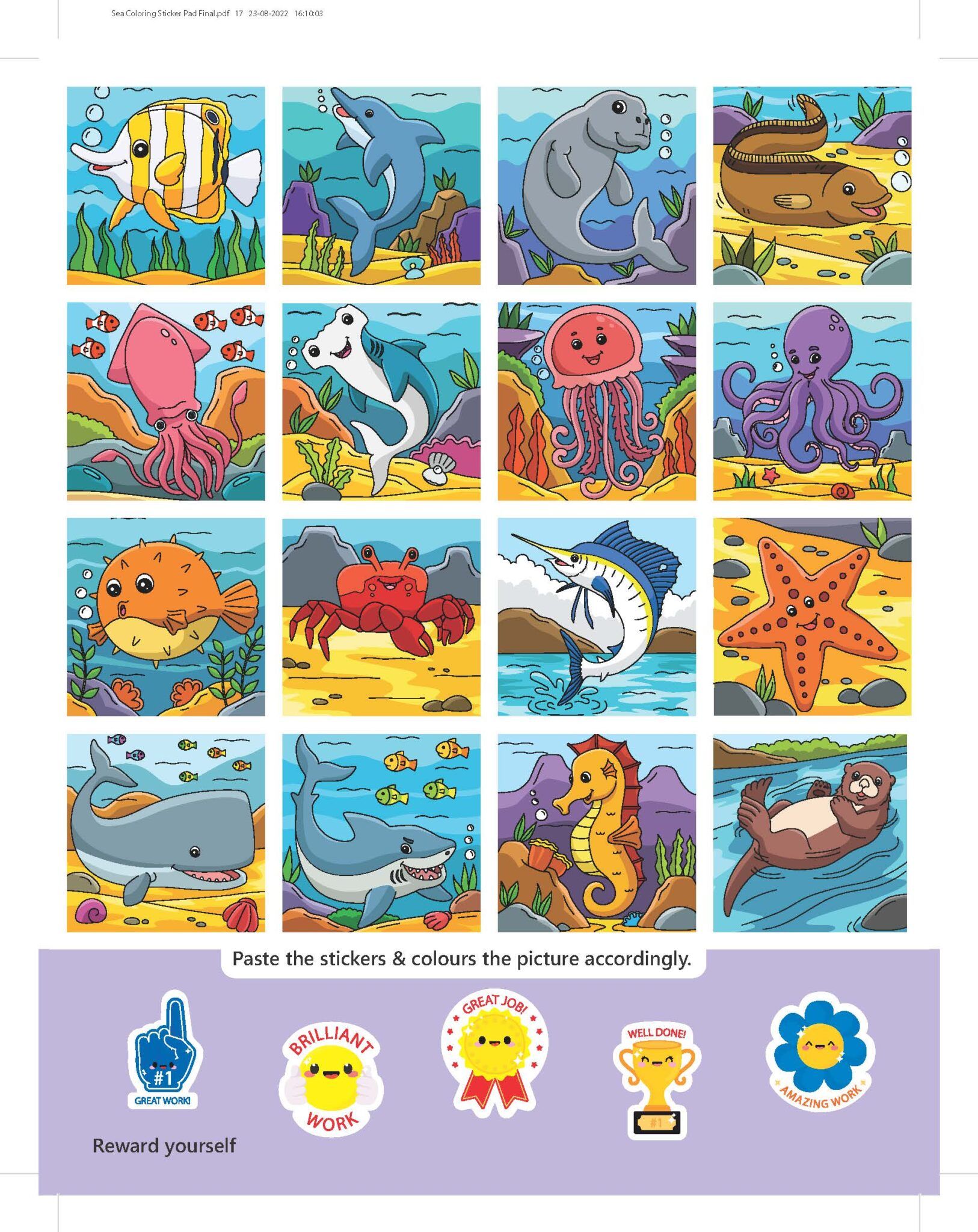 Dreamland Ocean- It's Colour time with Stickers