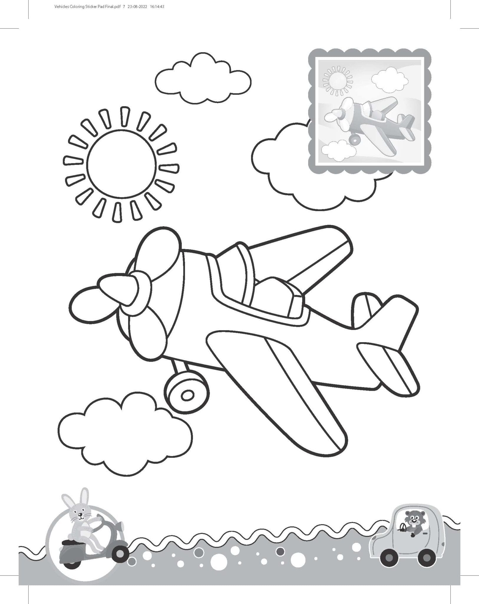 Dreamland Vehicles- It's Colour time with Stickers