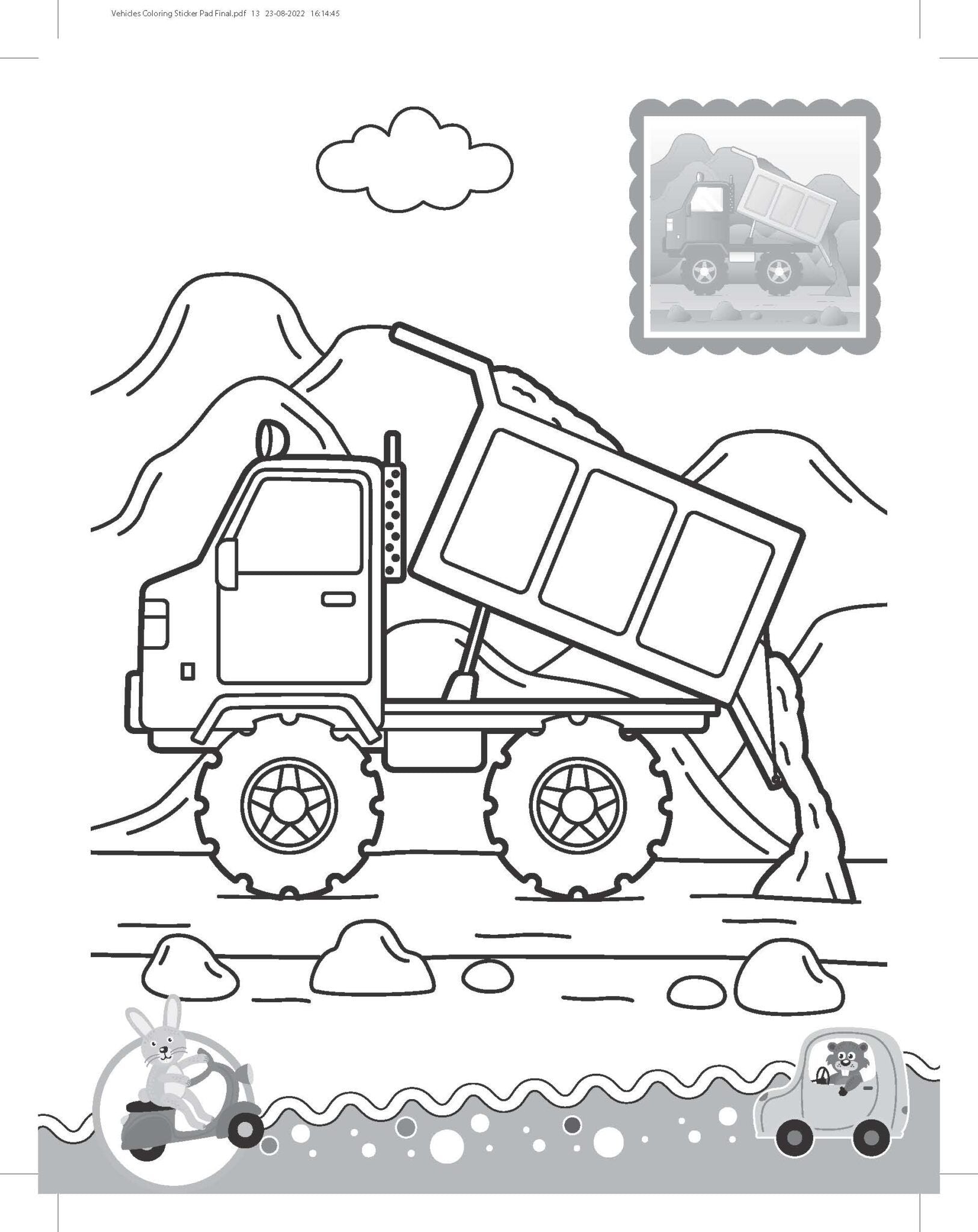 Dreamland Vehicles- It's Colour time with Stickers