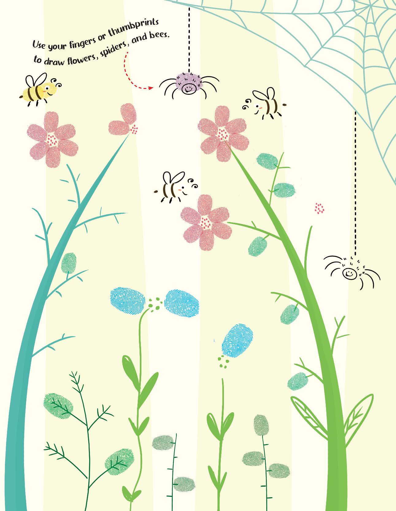 Fingerprint Art Books - Garden