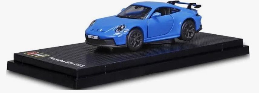 Bburago Porsche 911 GT3 - Blue - 1:64