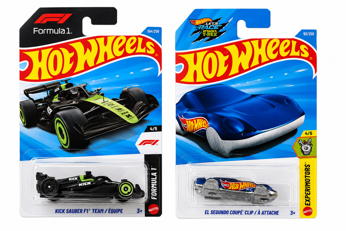 Hot Wheels Kick Sauber F1 Team and EL Segundo Coupe Clip