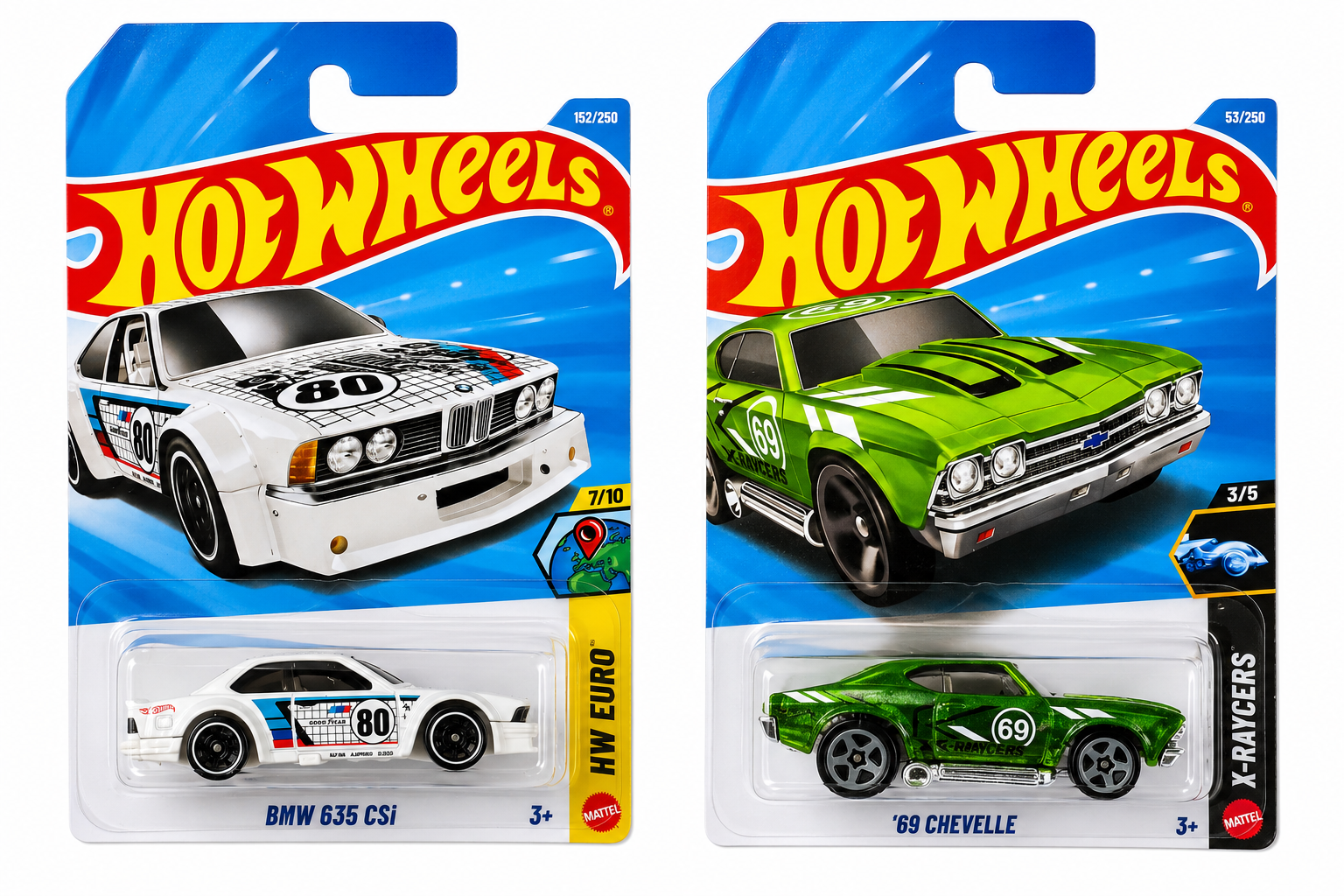 Hot Wheels BMW 635 CSI and 69 Chevelle