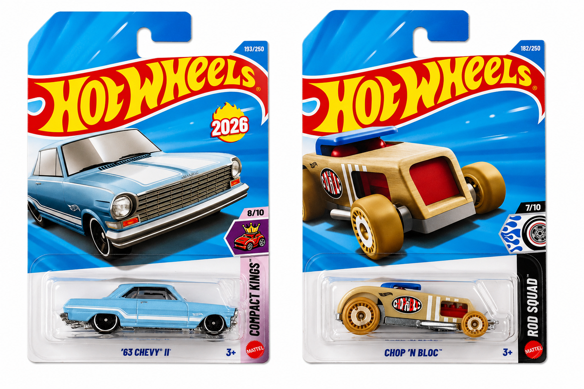 Hot Wheels '63 Chevy II and Chop 'N Bloc