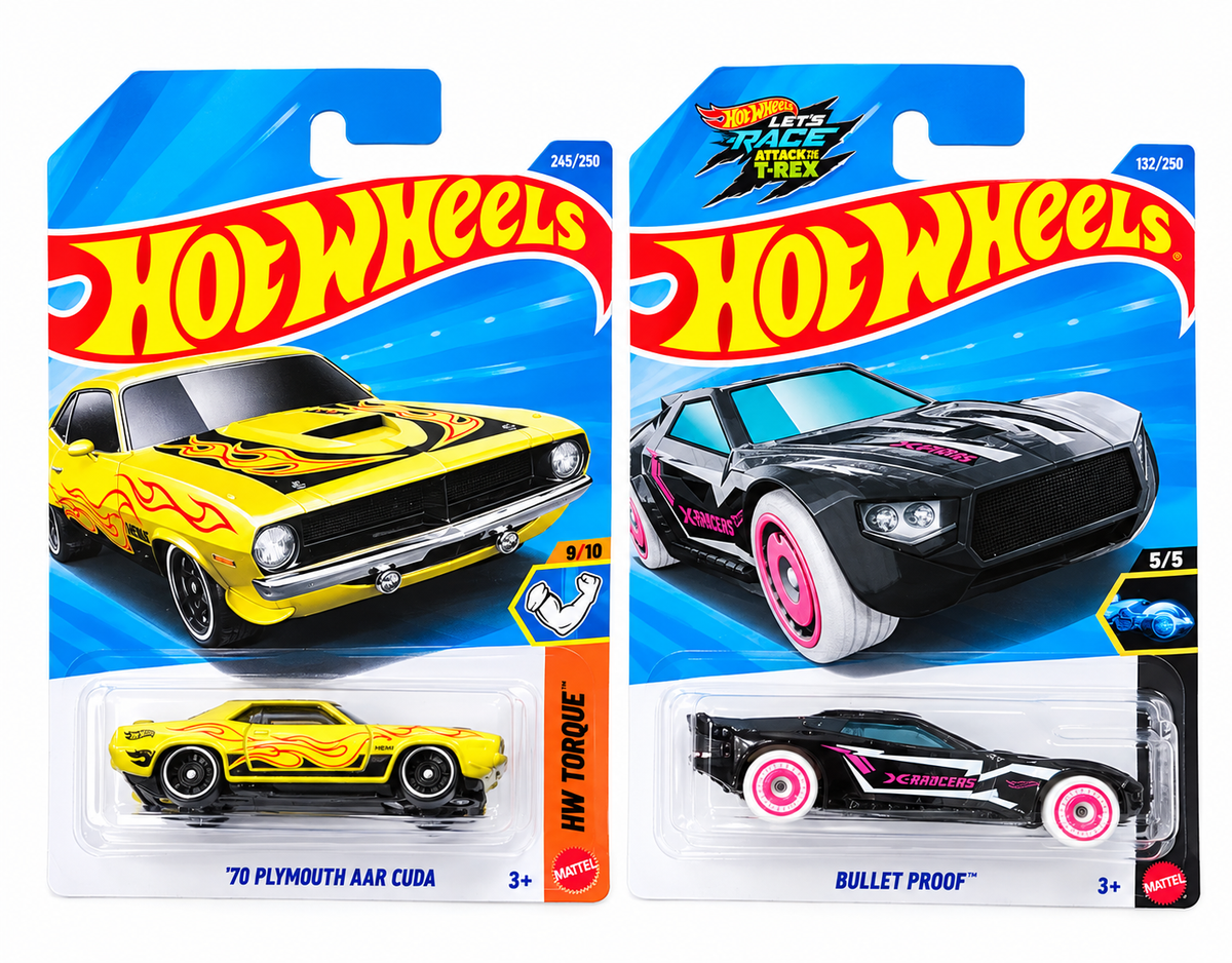 Hot Wheels '70 Plymouth AAR Cuda and Bullet Proof