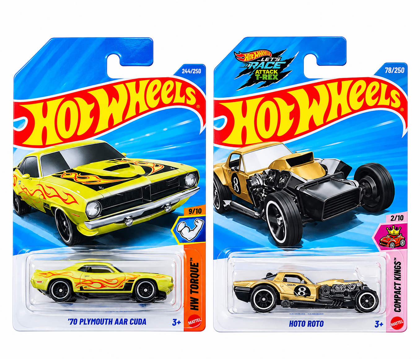 Hot Wheels '70 Plymouth AAR Cuda  and Hoto Roto