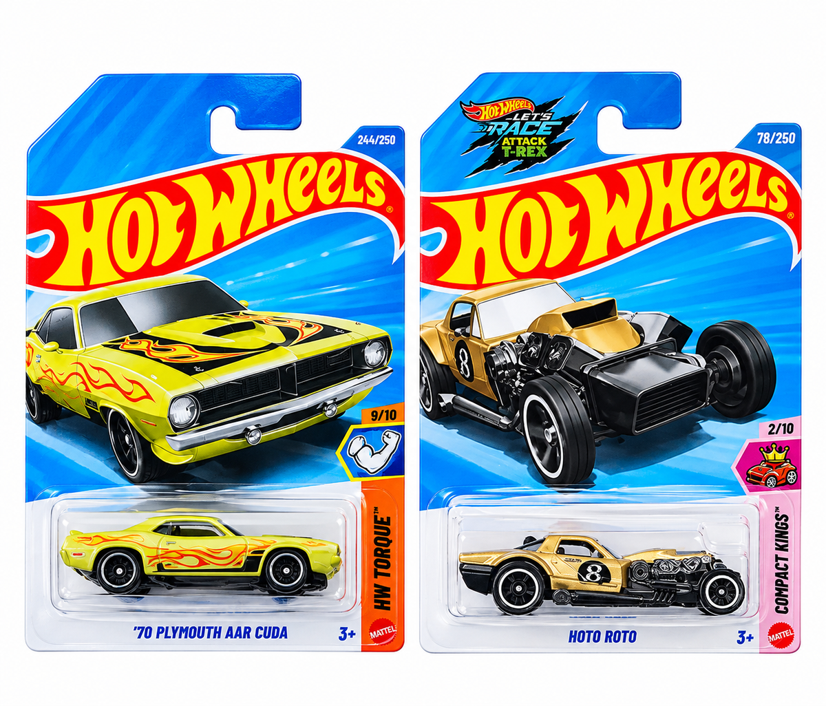 Hot Wheels '70 Plymouth AAR Cuda  and Hoto Roto