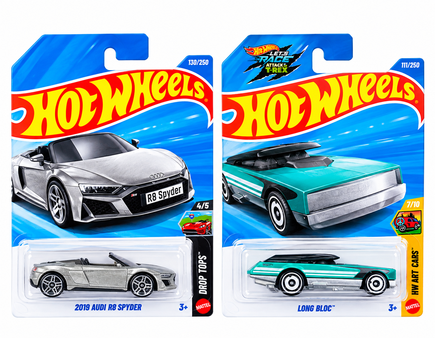 Hot Wheels 2019 Audi R8 Spyder and Long Bloc