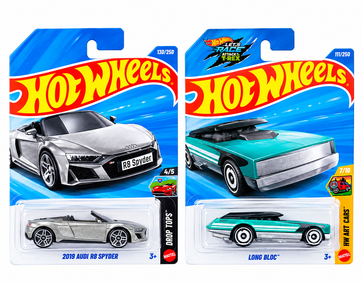 Hot Wheels 2019 Audi R8 Spyder and Long Bloc