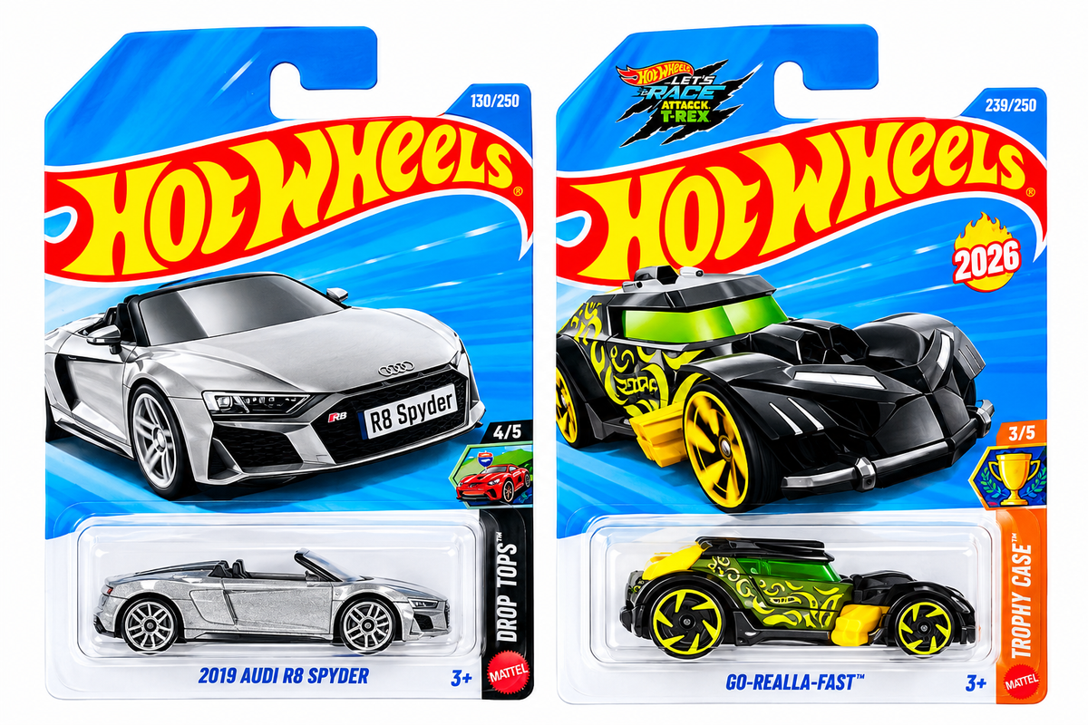 Hot Wheels 2019 Audi R8 Spyder and Go-Realla-Fast