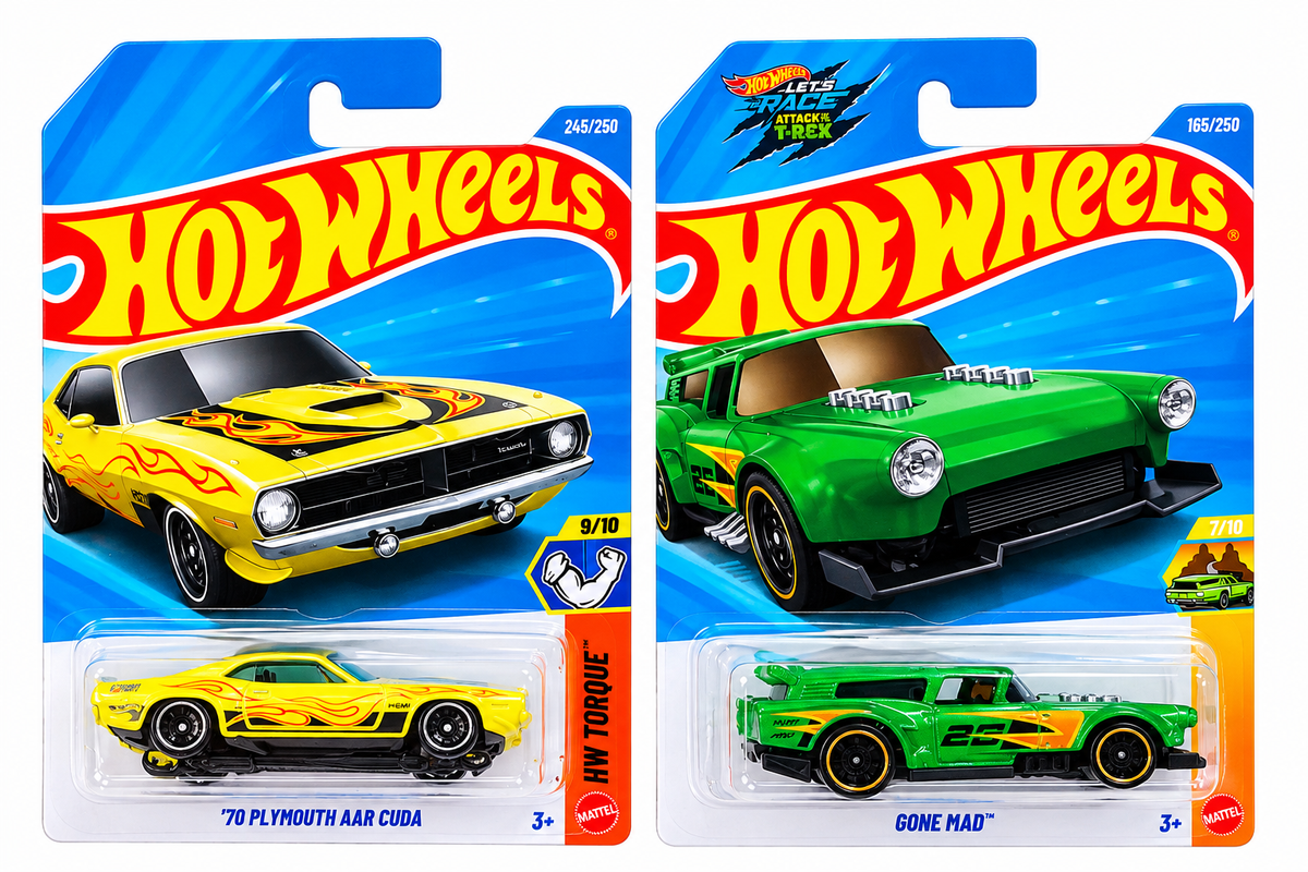 Hot Wheels '70 Plymouth AAR Cuda and Gone Mad