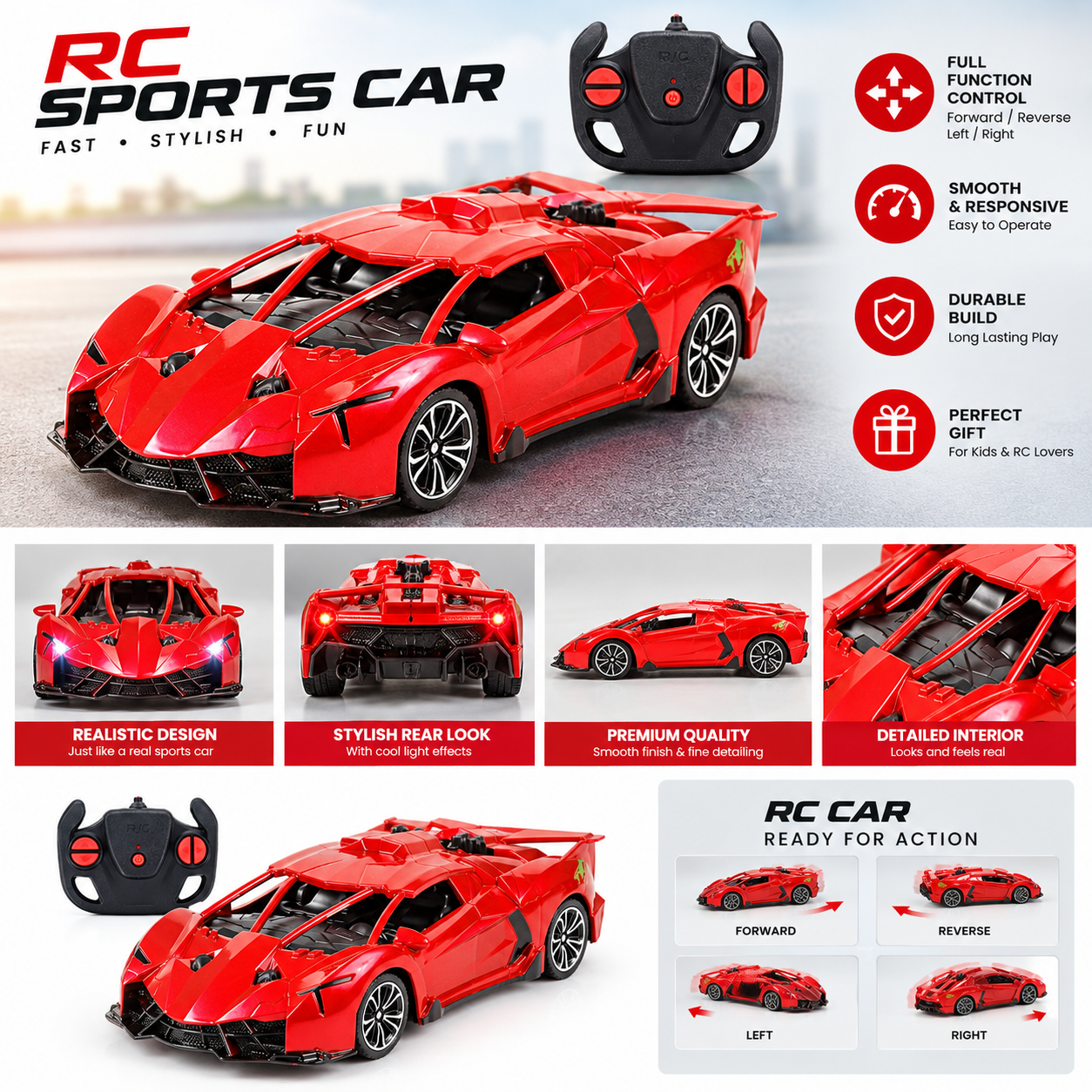 Funskool Volt Rush 1:24 Scale RC Nitro - X