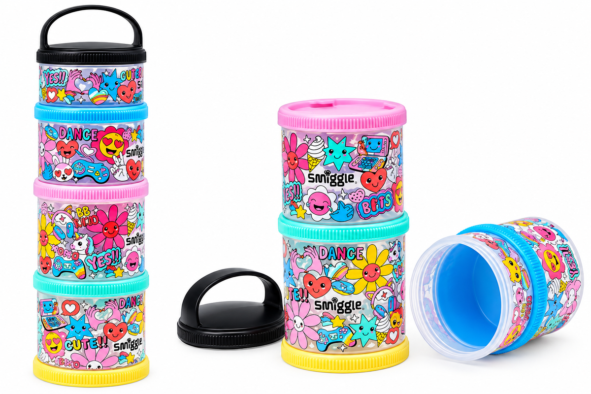 Smiggle Bright Side Large Snack Stack Container Box