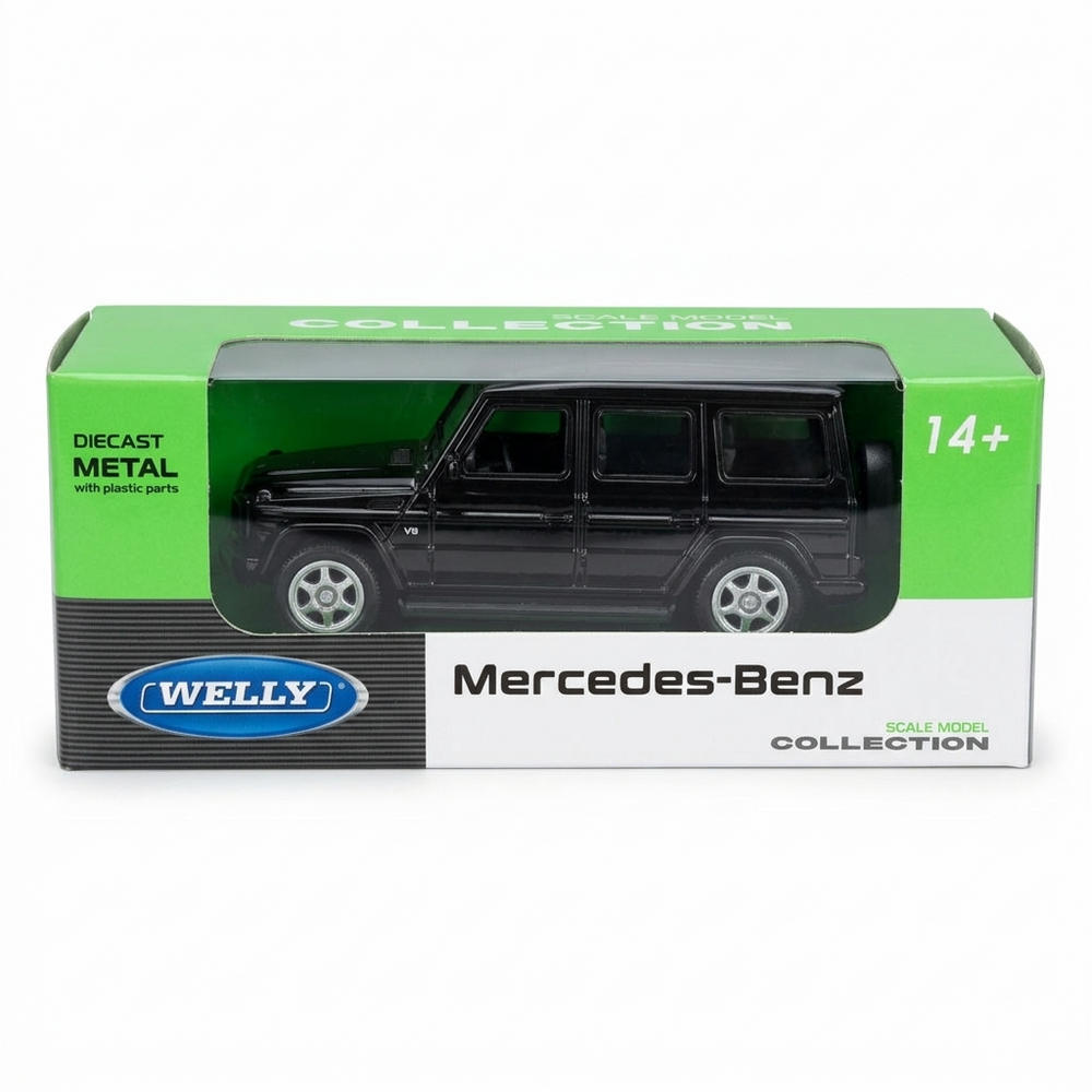 Welly 1:64 Mercedes-Benz G-Class diecast model car in Black - Toy Marche