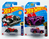 Hot Wheels Mickey Mouse Car and Classic TV Series Batmobile