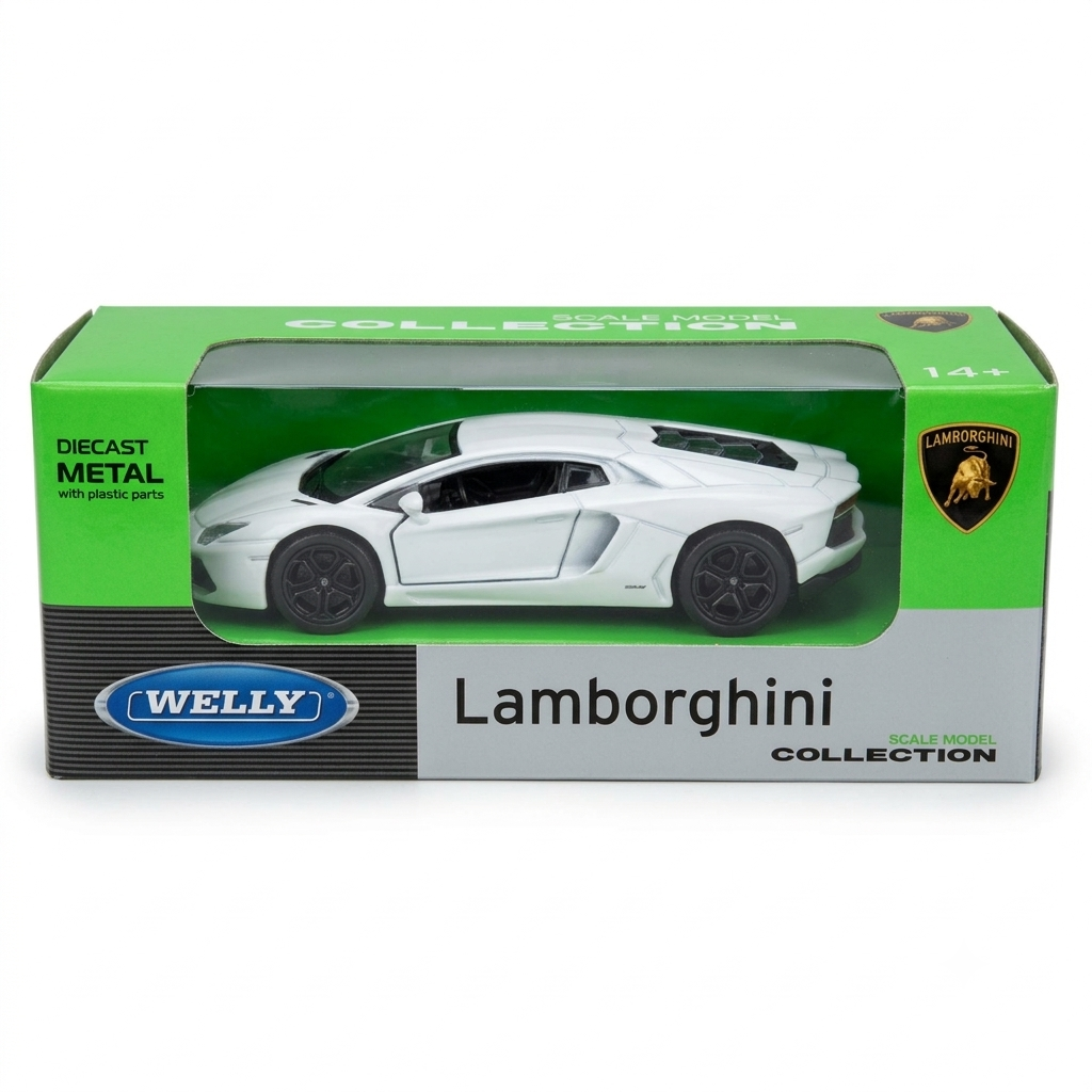 Welly 1:64 Lamborghini Countach LPI 800-4 diecast model car in White - Toy Marche