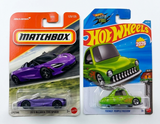 Matchbox 2019 McLaren 720S Spider and Hot Wheels Tooned Purple Passion