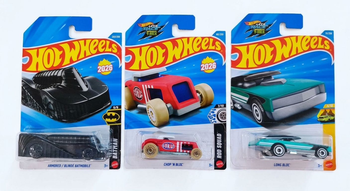 Hot Wheels Armored Batmobile, Chop 'N Bloc and Long Bloc