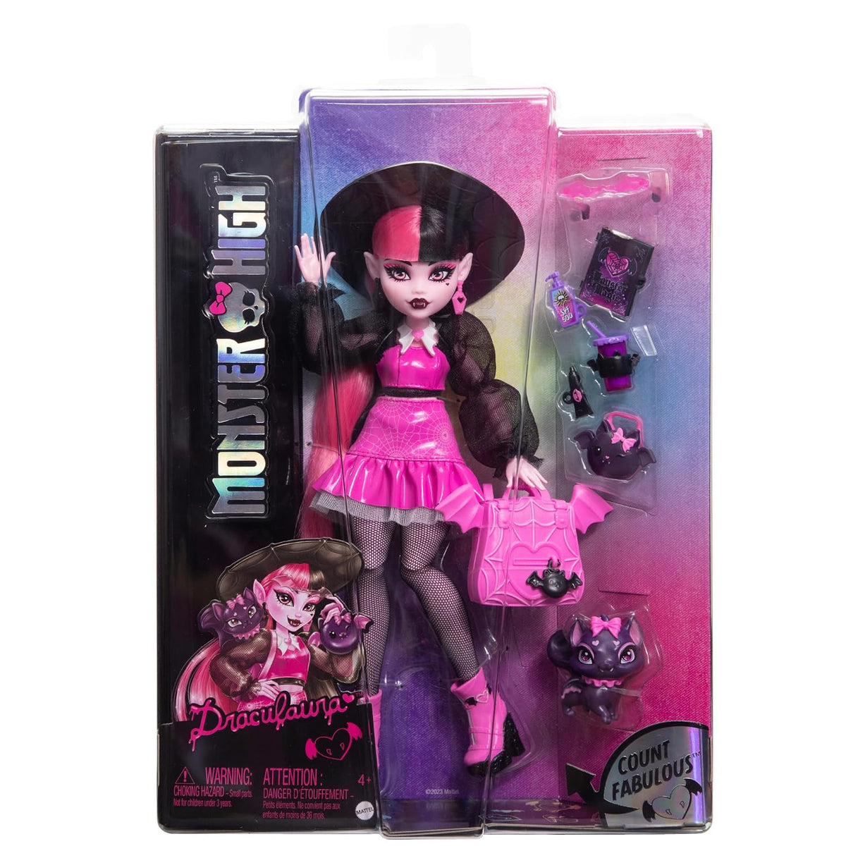 Monster High Draculaura Fashion Doll with Pet Count Fabulous and Accessories