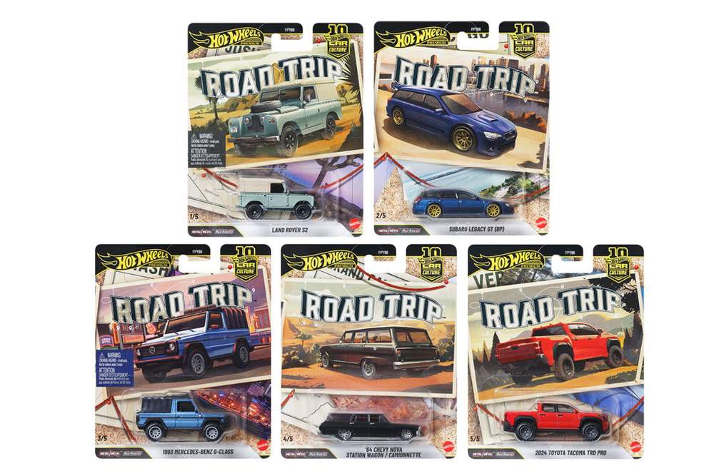Hot Wheels 2026 Premium - Car Culture - Road Trip - Set of 5