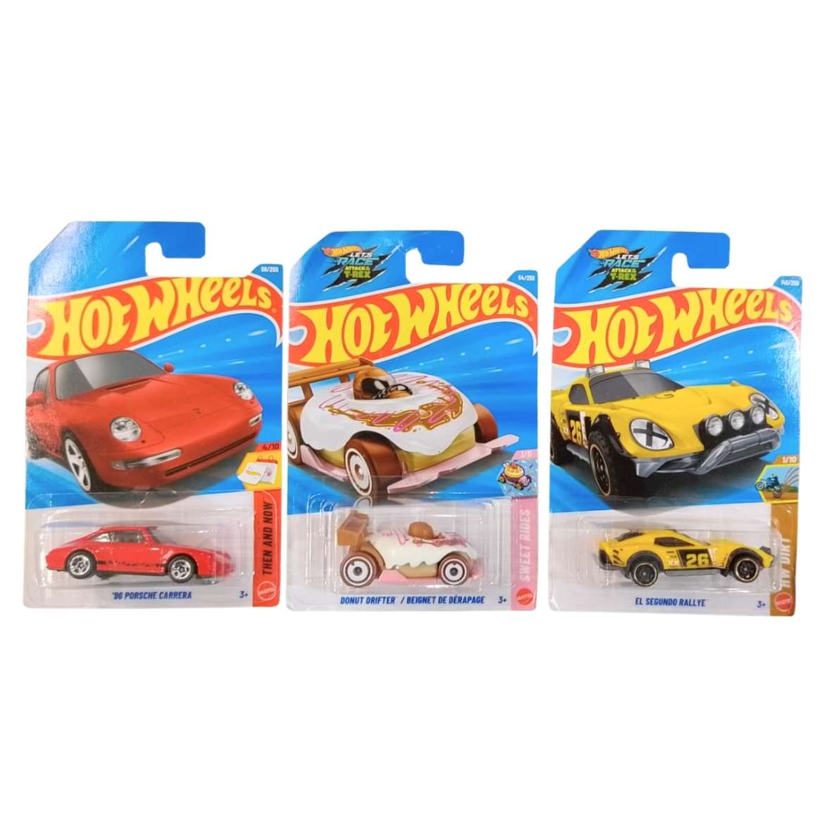 Hot Wheels '96 Porsche Carrera, Donut Drifter And El Segundo Rallye