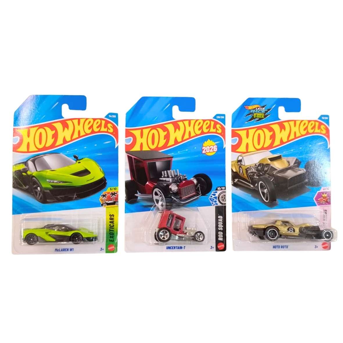 Hot Wheels McLaren W1, Uncertain-T And Hoto Roto